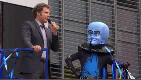 Will Farrell with Megamind character